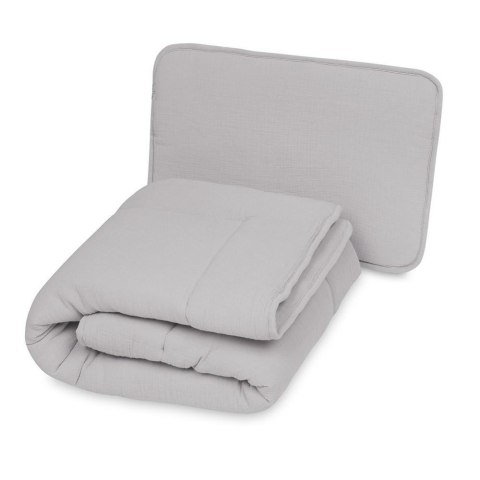 Kołdra 135x100 poduszka 40x60 muślinowa szara 42 Muslin komplet Kołdra 135x100 poduszka 40x60 muślinowa szara 42 Muslin komplet