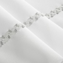 Komplet serwetek 30x40 Elima 4 szt. białe z lamówką ze srebrnymi elementami w pudełku Eurofirany