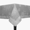 Obrus Anna 40x140 Róża szary 51A plamoodporny żakardowy z podwójną listwą Obrus Anna 40x140 Róża szary 51A plamoodporny żakardowy z podwójną listwą