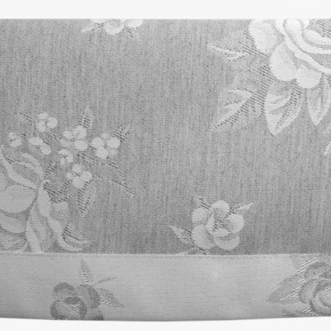 Obrus Anna 40x140 Róża szary 51A plamoodporny żakardowy z podwójną listwą Obrus Anna 40x140 Róża szary 51A plamoodporny żakardowy z podwójną listwą