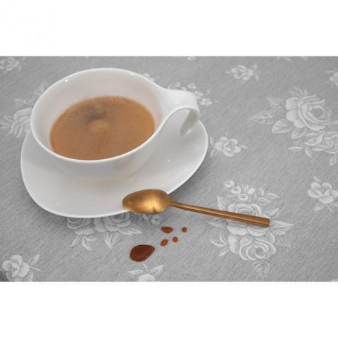 Obrus Anna 40x140 Róża szary 51A plamoodporny żakardowy z podwójną listwą Obrus Anna 40x140 Róża szary 51A plamoodporny żakardowy z podwójną listwą