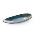 Patera ceramiczna Lotos 10 33x16x4 turkusowa złota liście miłorzębu Limited Collection Eurofirany Patera ceramiczna Lotos 10 33x16x4 turkusowa złota liście miłorzębu Limited Collection Eurofirany
