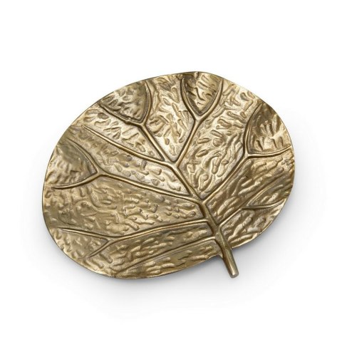 Patera metalowa Karen 27x23 złota w formie liścia Eurofirany Patera metalowa Karen 27x23 złota w formie liścia Eurofirany