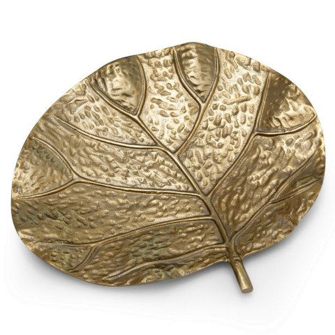 Patera metalowa Karen 31x27 złota w formie liścia Eurofirany Patera metalowa Karen 31x27 złota w formie liścia Eurofirany