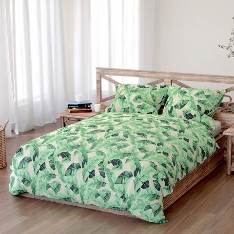 Pościel bawełniana 140x200 Planta beżowa zielona liście Bawełna 3 Pościel bawełniana 140x200 Planta beżowa zielona liście Bawełna 3