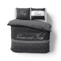 Pościel bawełniana 160x200 Queen and King czarna grafitowa glamour 3739 A Holland Home 71 Pościel bawełniana 160x200 Queen and King czarna grafitowa glamour 3739 A Holland Home 71