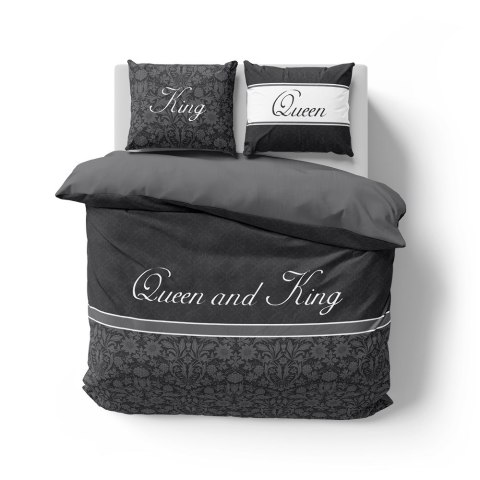Pościel bawełniana 160x200 Queen and King czarna grafitowa glamour 3739 A Holland Home 71 Pościel bawełniana 160x200 Queen and King czarna grafitowa glamour 3739 A Holland Home 71