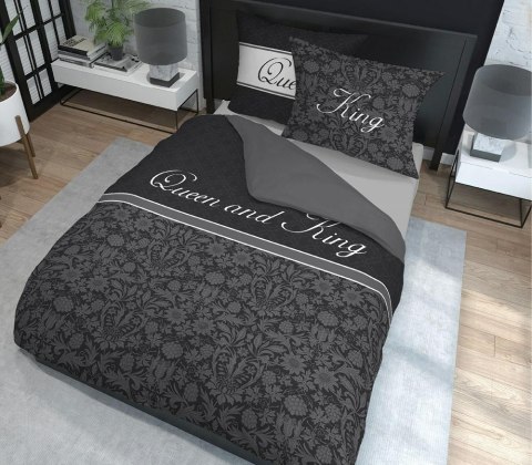 Pościel bawełniana 160x200 Queen and King czarna grafitowa glamour 3739 A Holland Home 71 Pościel bawełniana 160x200 Queen and King czarna grafitowa glamour 3739 A Holland Home 71