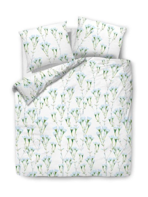 Pościel bawełniana 160x200 biała miętowa łąka 71463/1 Cottonlove 3 Pościel bawełniana 160x200 biała miętowa łąka 71463/1 Cottonlove 3