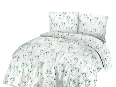 Pościel bawełniana 160x200 biała miętowa łąka 71463/1 Cottonlove 3 Pościel bawełniana 160x200 biała miętowa łąka 71463/1 Cottonlove 3