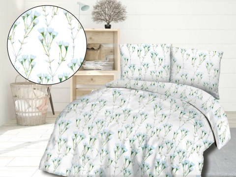 Pościel bawełniana 160x200 biała miętowa łąka 71463/1 Cottonlove 3 Pościel bawełniana 160x200 biała miętowa łąka 71463/1 Cottonlove 3