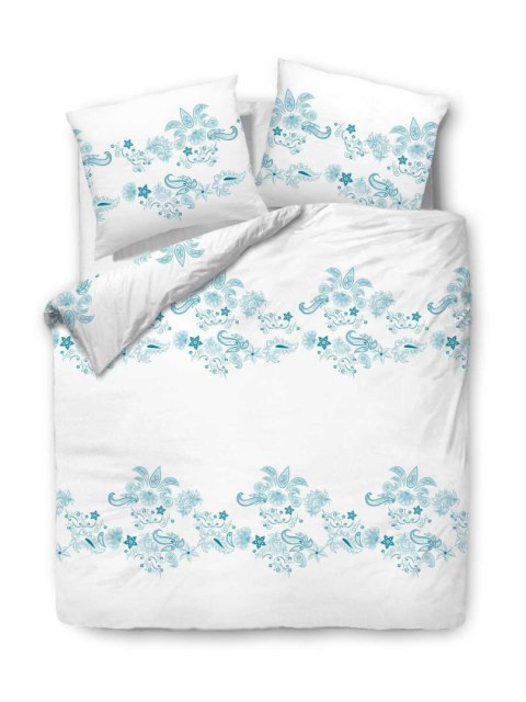 Pościel bawełniana 220x200 biała turkusowa ornamenty 71464/1 Cottonlove 3 Pościel bawełniana 220x200 biała turkusowa ornamenty 71464/1 Cottonlove 3