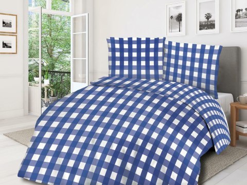 Pościel bawełniana 220x200 granatowa biała kratka 71465/1 Cottonlove 3 Pościel bawełniana 220x200 granatowa biała kratka 71465/1 Cottonlove 3
