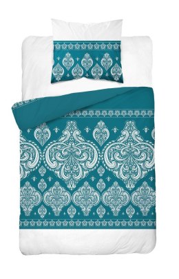Pościel bawełniana 220x200 ornamenty 3877 B turkusowa glamour Bawełna 4