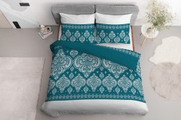 Pościel bawełniana 220x200 ornamenty 3877 B turkusowa glamour Bawełna 4
