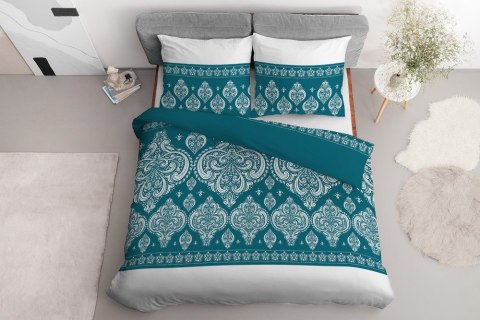 Pościel bawełniana 220x200 ornamenty 3877 B turkusowa glamour Bawełna 4 Pościel bawełniana 220x200 ornamenty 3877 B turkusowa glamour Bawełna 4