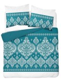 Pościel bawełniana 220x200 ornamenty 3877 B turkusowa glamour Bawełna 4 Pościel bawełniana 220x200 ornamenty 3877 B turkusowa glamour Bawełna 4