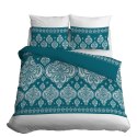 Pościel bawełniana 220x200 ornamenty 3877 B turkusowa glamour Bawełna 4 Pościel bawełniana 220x200 ornamenty 3877 B turkusowa glamour Bawełna 4