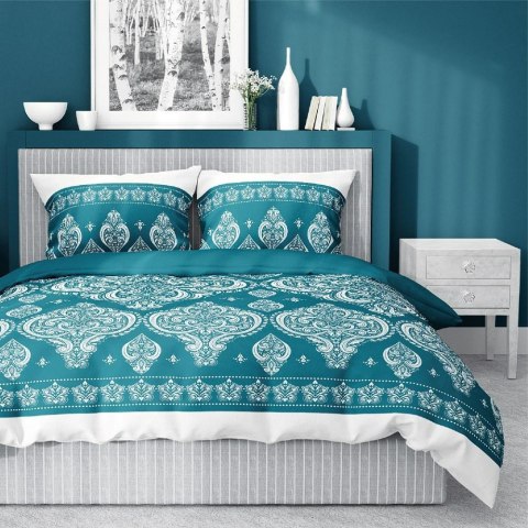 Pościel bawełniana 220x200 ornamenty 3877 B turkusowa glamour Bawełna 4 Pościel bawełniana 220x200 ornamenty 3877 B turkusowa glamour Bawełna 4