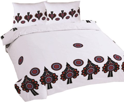 Pościel bawełniana 220x200 parzenica biała kolorowa góralska R21 Ranforce Pościel bawełniana 220x200 parzenica biała kolorowa góralska R21 Ranforce
