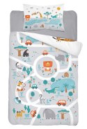 Pościel bawełniana 90x120 Zwierzaki 3619 B mam już tyle lat miesięcy i dni szara biała dziecięca Kids 1 Pościel bawełniana 90x120 Zwierzaki 3619 B mam już tyle lat miesięcy i dni szara biała dziecięca Kids 1