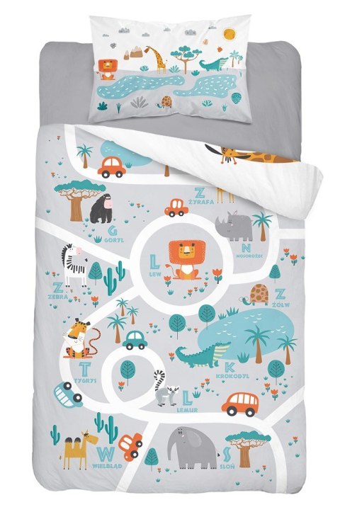 Pościel bawełniana 90x120 Zwierzaki 3619 B mam już tyle lat miesięcy i dni szara biała dziecięca Kids 1 Pościel bawełniana 90x120 Zwierzaki 3619 B mam już tyle lat miesięcy i dni szara biała dziecięca Kids 1