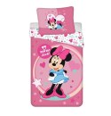Pościel dziecięca 140x200 Myszka Mini Minnie Mouse 9503 różowa amarantowa w groszki poszewka 70x90 Pościel dziecięca 140x200 Myszka Mini Minnie Mouse 9503 różowa amarantowa w groszki poszewka 70x90