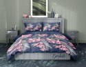 Pościel satynowa 220x200 Orchids kwiaty liście granatowa różowa Satin Home 1 Pościel satynowa 220x200 Orchids kwiaty liście granatowa różowa Satin Home 1