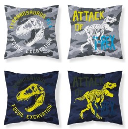 Poszewka świecąca w ciemności 40x40 dinozaury t-rex moro wojskowe PF 06 fluorescencyjna