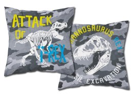 Poszewka świecąca w ciemności 40x40 dinozaury t-rex moro wojskowe PF 06 fluorescencyjna
