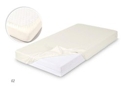 Prześcieradło bambusowe z gumką 220x200 kremowe na materace o wysokości do 20 cm o gramaturze 140 g/m2