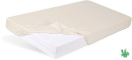 Prześcieradło bambusowe z gumką 60x120 Bamboo 15 beżowe do łóżeczka dziecięce