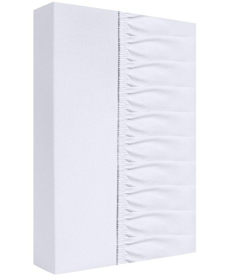 Prześcieradło bawełniane z gumką 140x200 białe na materac o wysokości do 25 cm Prześcieradło bawełniane z gumką 140x200 białe na materac o wysokości do 25 cm
