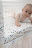 Prześcieradło bawełniane z gumką 60x120 kwiatki do łóżeczka dziecięce Prześcieradło bawełniane z gumką 60x120 kwiatki do łóżeczka dziecięce