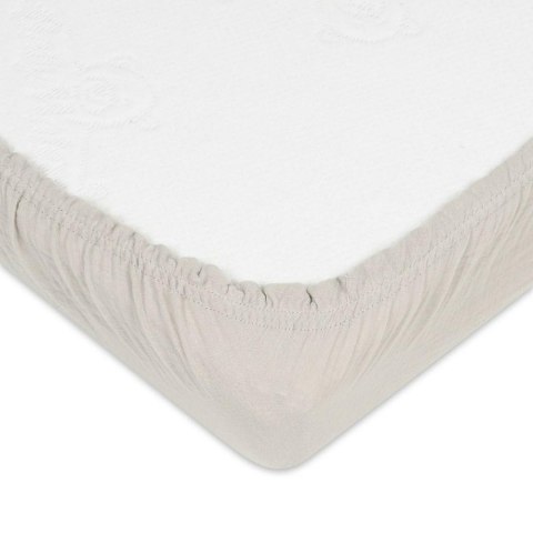 Prześcieradło muślinowe z gumką 60x120 beżowe 15 Muslin Prześcieradło muślinowe z gumką 60x120 beżowe 15 Muslin
