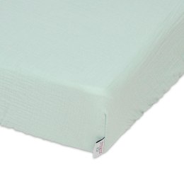 Prześcieradło muślinowe z gumką 70x140 miętowe 33 Muslin