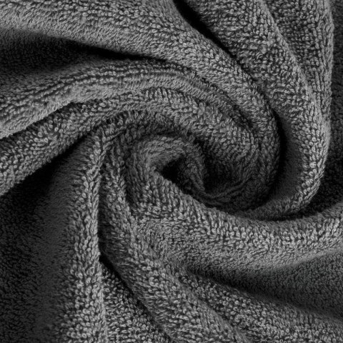 Ręcznik 30x50 Amanda grafitowy z ozdobną welurową bordiurą w pasy frotte 500 g/m2 Eurofirany Ręcznik 30x50 Amanda grafitowy z ozdobną welurową bordiurą w pasy frotte 500 g/m2 Eurofirany