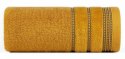 Ręcznik 50x90 Amanda musztardowy z ozdobną welurową bordiurą w pasy frotte 500 g/m2 Eurofirany Ręcznik 50x90 Amanda musztardowy z ozdobną welurową bordiurą w pasy frotte 500 g/m2 Eurofirany