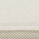 Ręcznik 50x90 Kinga kremowy z ozdobną bordiurą w pasy 485g/m2 frotte Eurofirany Ręcznik 50x90 Kinga kremowy z ozdobną bordiurą w pasy 485g/m2 frotte Eurofirany