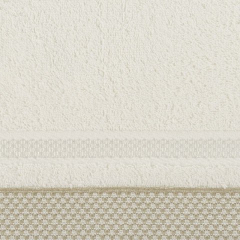 Ręcznik 50x90 Kinga kremowy z ozdobną bordiurą w pasy 485g/m2 frotte Eurofirany Ręcznik 50x90 Kinga kremowy z ozdobną bordiurą w pasy 485g/m2 frotte Eurofirany