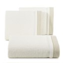 Ręcznik 50x90 Kinga kremowy z ozdobną bordiurą w pasy 485g/m2 frotte Eurofirany Ręcznik 50x90 Kinga kremowy z ozdobną bordiurą w pasy 485g/m2 frotte Eurofirany