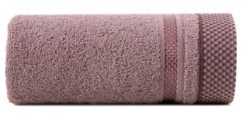 Ręcznik 50x90 Kinga liliowy ciemny z ozdobną bordiurą w pasy 485g/m2 frotte Eurofirany Ręcznik 50x90 Kinga liliowy ciemny z ozdobną bordiurą w pasy 485g/m2 frotte Eurofirany