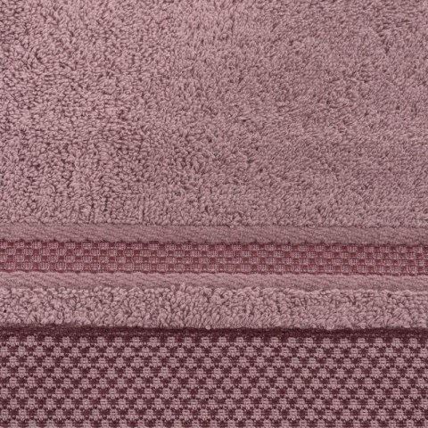 Ręcznik 50x90 Kinga liliowy ciemny z ozdobną bordiurą w pasy 485g/m2 frotte Eurofirany Ręcznik 50x90 Kinga liliowy ciemny z ozdobną bordiurą w pasy 485g/m2 frotte Eurofirany