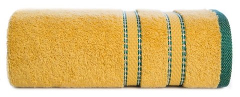 Ręcznik 50x90 Kristi musztardowy z ozdobną bordiurą w pasy frotte 500g/m2 Eurofirany Ręcznik 50x90 Kristi musztardowy z ozdobną bordiurą w pasy frotte 500g/m2 Eurofirany