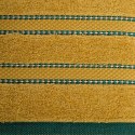 Ręcznik 50x90 Kristi musztardowy z ozdobną bordiurą w pasy frotte 500g/m2 Eurofirany Ręcznik 50x90 Kristi musztardowy z ozdobną bordiurą w pasy frotte 500g/m2 Eurofirany