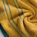 Ręcznik 50x90 Kristi musztardowy z ozdobną bordiurą w pasy frotte 500g/m2 Eurofirany Ręcznik 50x90 Kristi musztardowy z ozdobną bordiurą w pasy frotte 500g/m2 Eurofirany