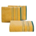Ręcznik 50x90 Kristi musztardowy z ozdobną bordiurą w pasy frotte 500g/m2 Eurofirany Ręcznik 50x90 Kristi musztardowy z ozdobną bordiurą w pasy frotte 500g/m2 Eurofirany