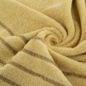 Ręcznik 70x140 Jasper miodowy szybkoschnący z ozdobną bordiurą w pasy 380g/m2 frotte Eurofirany Ręcznik 70x140 Jasper miodowy szybkoschnący z ozdobną bordiurą w pasy 380g/m2 frotte Eurofirany