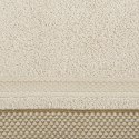 Ręcznik 70x140 Kinga beżowy z ozdobną bordiurą w pasy 485g/m2 frotte Eurofirany Ręcznik 70x140 Kinga beżowy z ozdobną bordiurą w pasy 485g/m2 frotte Eurofirany