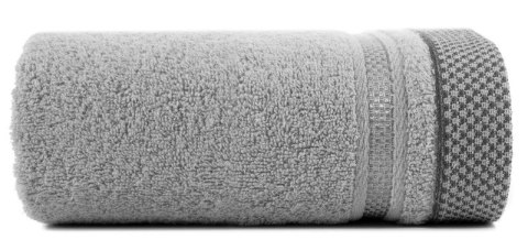 Ręcznik 70x140 Kinga stalowy z ozdobną bordiurą w pasy 485g/m2 frotte Eurofirany Ręcznik 70x140 Kinga stalowy z ozdobną bordiurą w pasy 485g/m2 frotte Eurofirany
